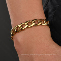 18K Gold Exaggerated Personality Bracelet Stainless Steel Chain Men's Bracelet